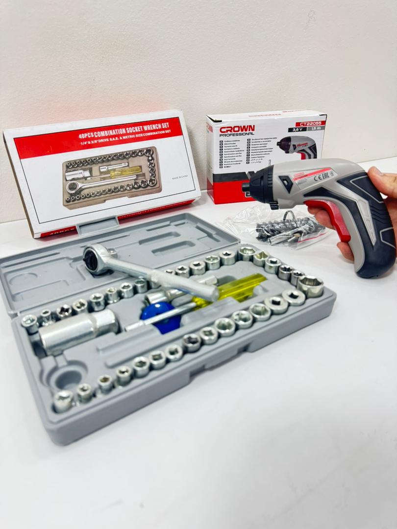 🔧 Pack Viseuse CROWN + Caisse 40 pcs 🔧